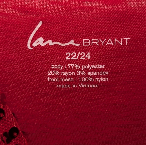 Lane Bryant Red Sequin Cami Top 22/24 Sparkle Tank New Years Eve Holiday Party - Picture 4 of 5